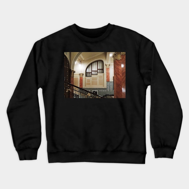 Art Nouveau Window Crewneck Sweatshirt by AlexaZari